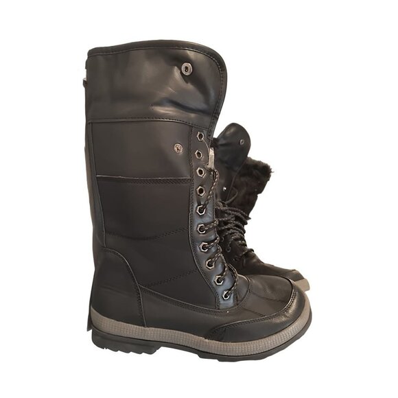 Lane Bryant water snow boots Faux fur tie size 9 W New with 2nd pair of laces - Picture 2 of 7